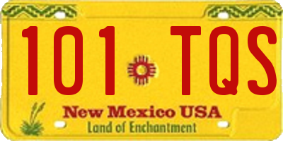 NM license plate 101TQS