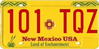 NM license plate 101TQZ