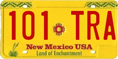 NM license plate 101TRA