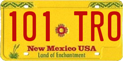 NM license plate 101TRO
