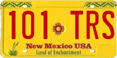 NM license plate 101TRS