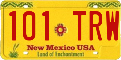 NM license plate 101TRW