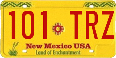 NM license plate 101TRZ