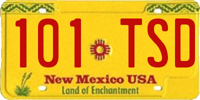NM license plate 101TSD