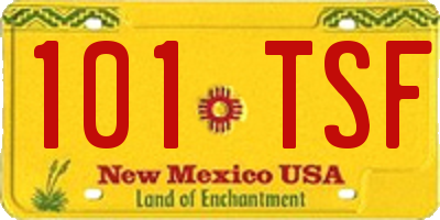NM license plate 101TSF
