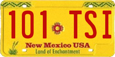 NM license plate 101TSI