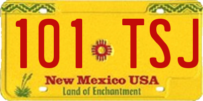 NM license plate 101TSJ