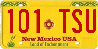 NM license plate 101TSU