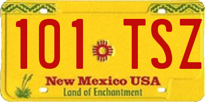 NM license plate 101TSZ
