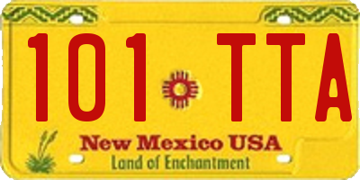 NM license plate 101TTA
