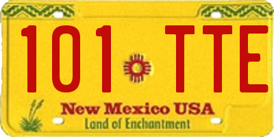 NM license plate 101TTE