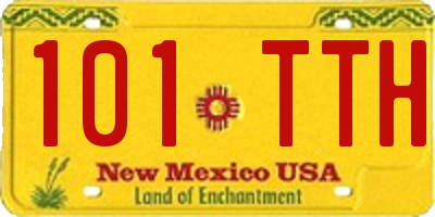 NM license plate 101TTH