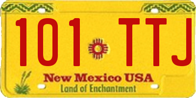 NM license plate 101TTJ