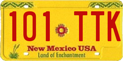 NM license plate 101TTK