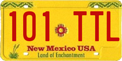 NM license plate 101TTL