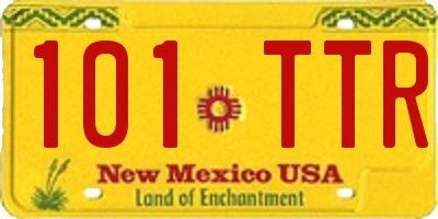 NM license plate 101TTR