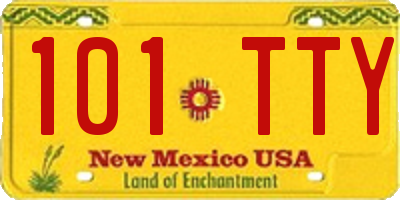 NM license plate 101TTY