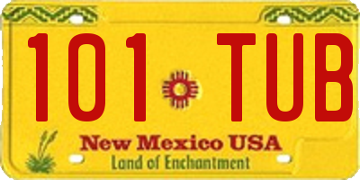 NM license plate 101TUB