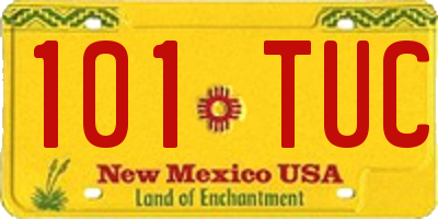 NM license plate 101TUC