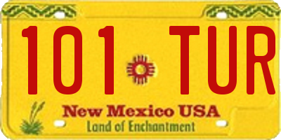 NM license plate 101TUR