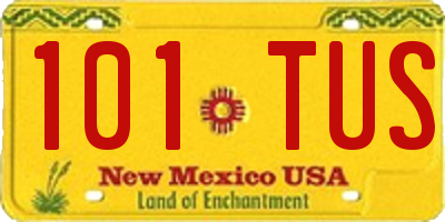 NM license plate 101TUS