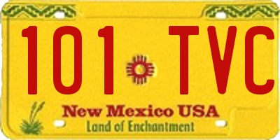 NM license plate 101TVC