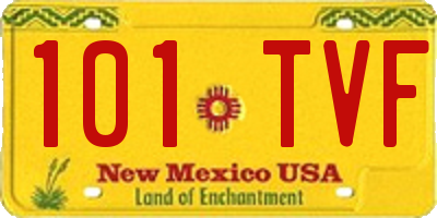 NM license plate 101TVF