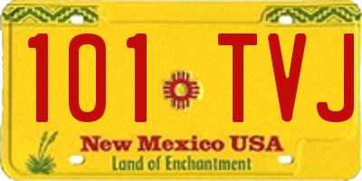 NM license plate 101TVJ