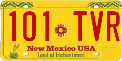 NM license plate 101TVR