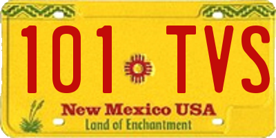 NM license plate 101TVS