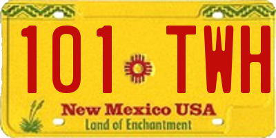 NM license plate 101TWH
