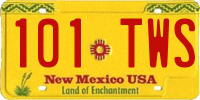 NM license plate 101TWS