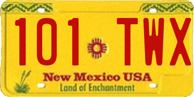 NM license plate 101TWX
