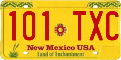 NM license plate 101TXC