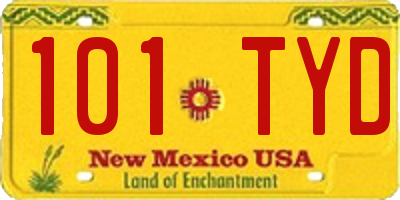 NM license plate 101TYD