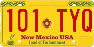 NM license plate 101TYQ