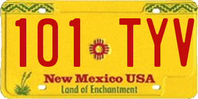 NM license plate 101TYV