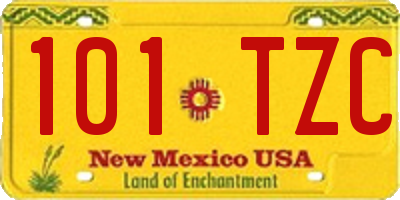 NM license plate 101TZC