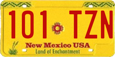NM license plate 101TZN