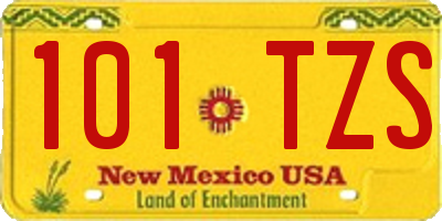 NM license plate 101TZS