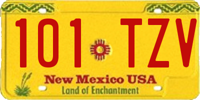 NM license plate 101TZV