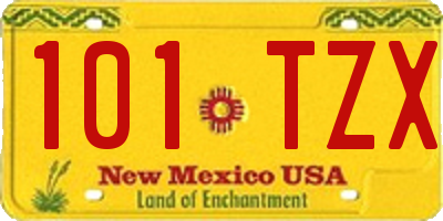 NM license plate 101TZX