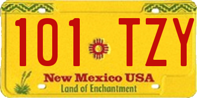 NM license plate 101TZY