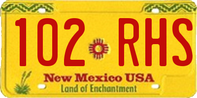NM license plate 102RHS