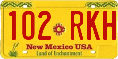 NM license plate 102RKH