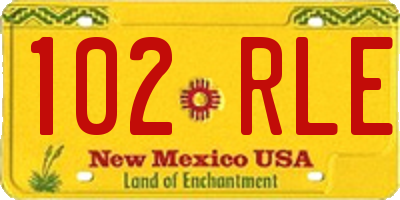 NM license plate 102RLE