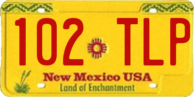NM license plate 102TLP