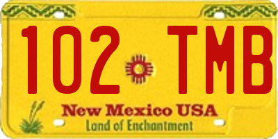 NM license plate 102TMB