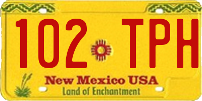 NM license plate 102TPH