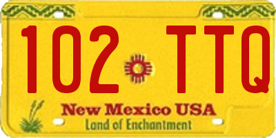 NM license plate 102TTQ